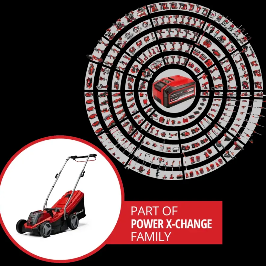Einhell 18V grasmaaier GE-CM 18/33 Li Kit (incl. 4.0Ah accu en oplader)
