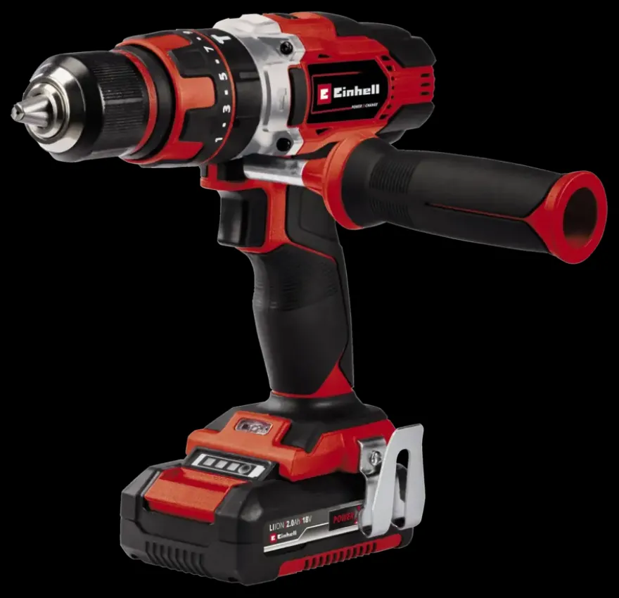 Einhell 18V klopboormachine TE-CD 18/48 LI incl. 2 accu's 2.0Ah + lader + koffer