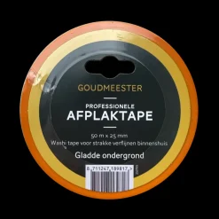 Goudmeester professionele schilderstape gladde ondergrond 50 m x 25 mm