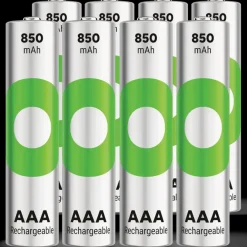 GP Batterij Oplaadbaar AAA NiMH 850 mAh ReCyko 1,2V 8 stuks