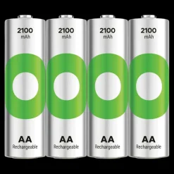 GP Batterij Oplaadbaar AA NiMH 2100 mAh ReCyko 1,2V 4 stuks (3+1)