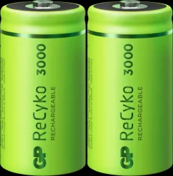 GP Batterij Oplaadbaar C Baby NiMH 3000mAh ReCyko 1,2V 2 Stuks