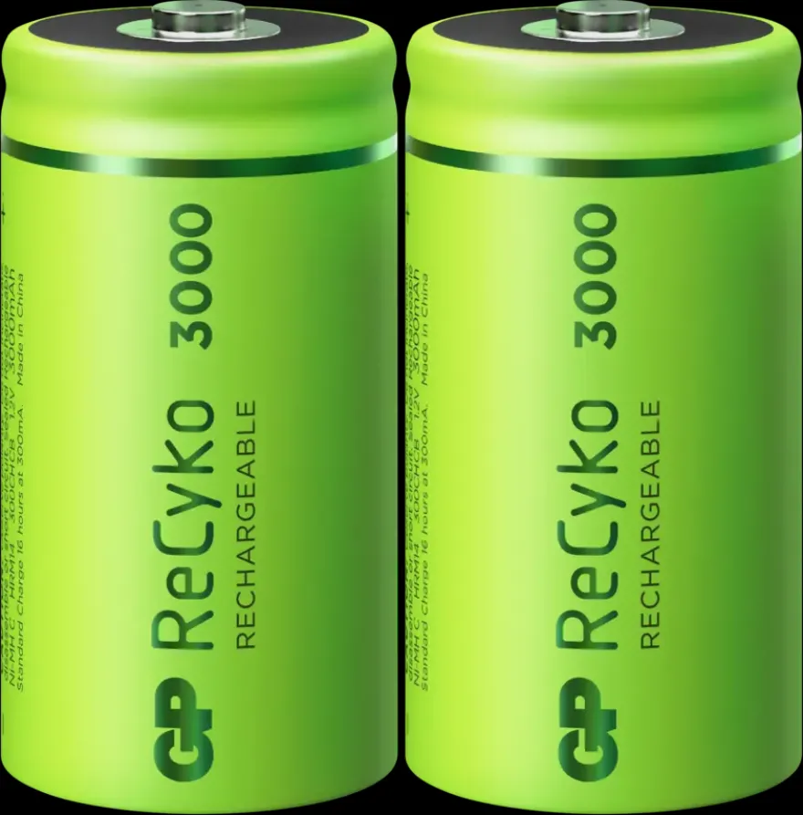 GP Batterij Oplaadbaar C Baby NiMH 3000mAh ReCyko 1,2V 2 Stuks