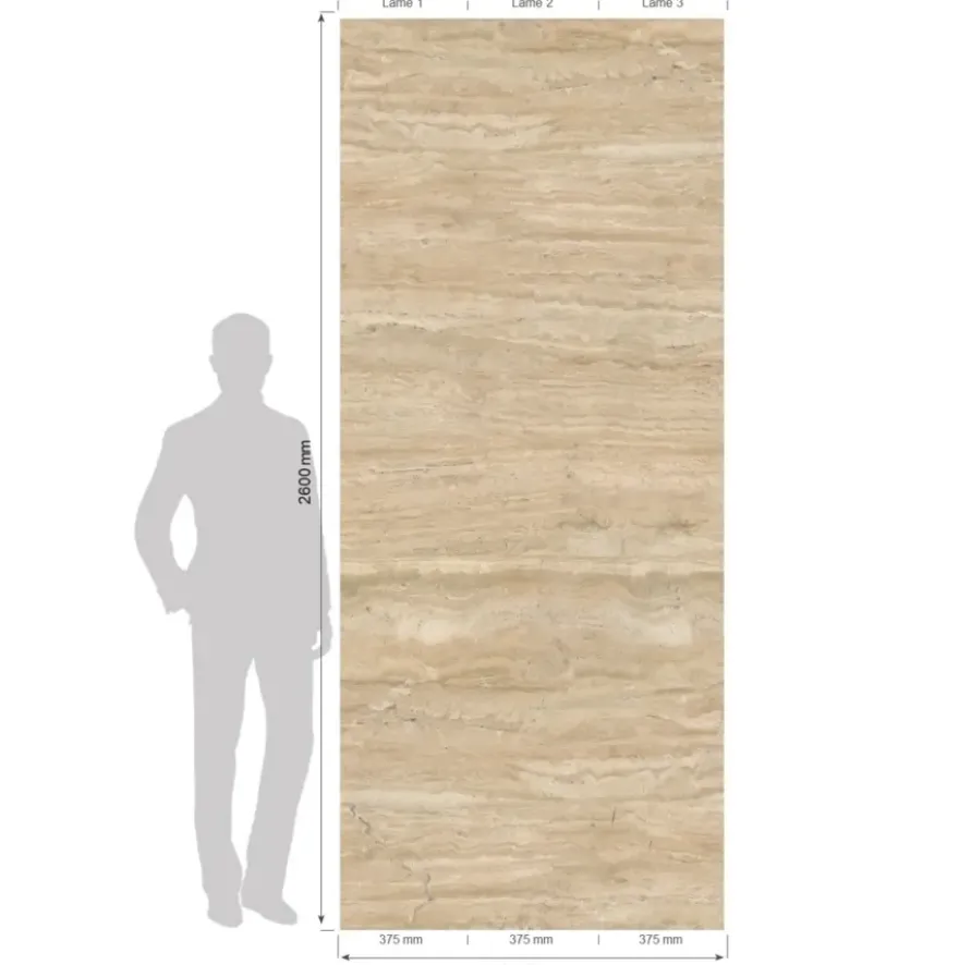 Grosfillex wandpaneel Element Linio XL PVC Romantico Antico 2,925 m²