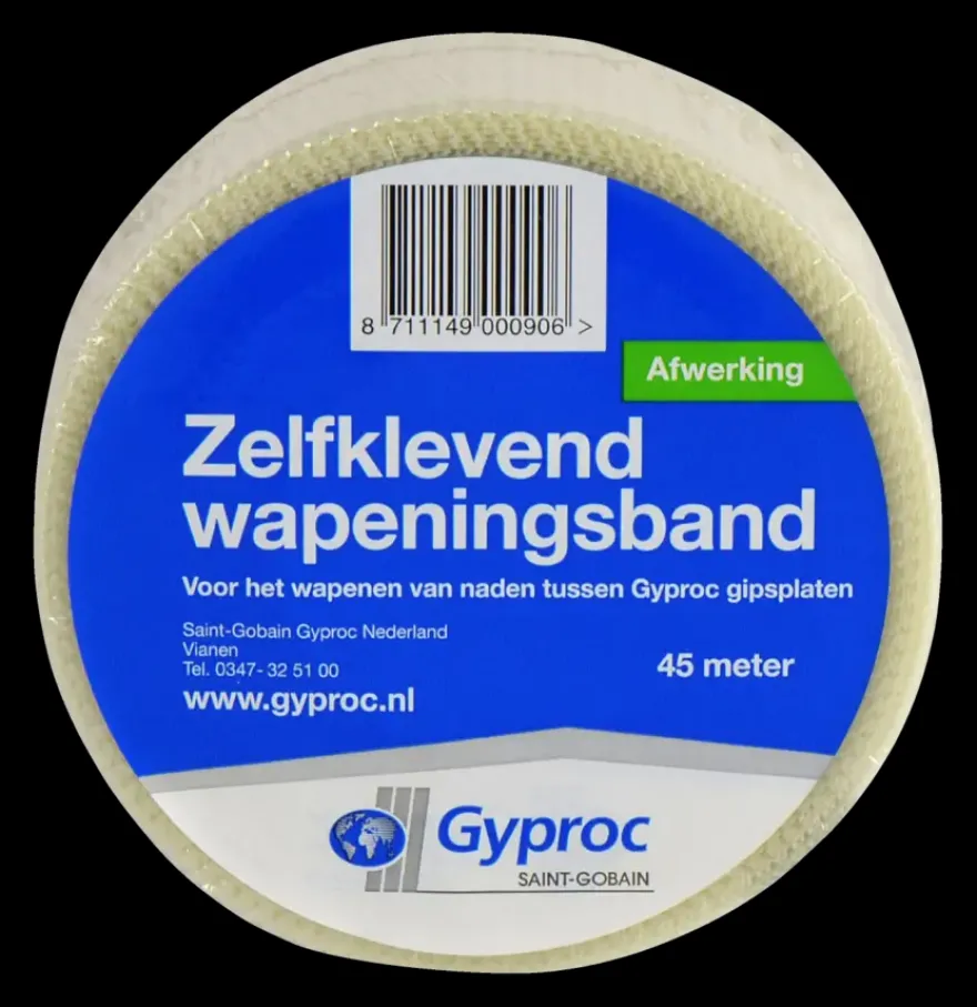Gyproc wapeningsband zelfklevend wit 45 meter 50 mm