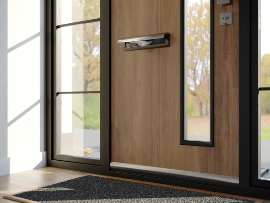 Handson Brievenbusklep + Borstel Zilver Blinde Bevestiging