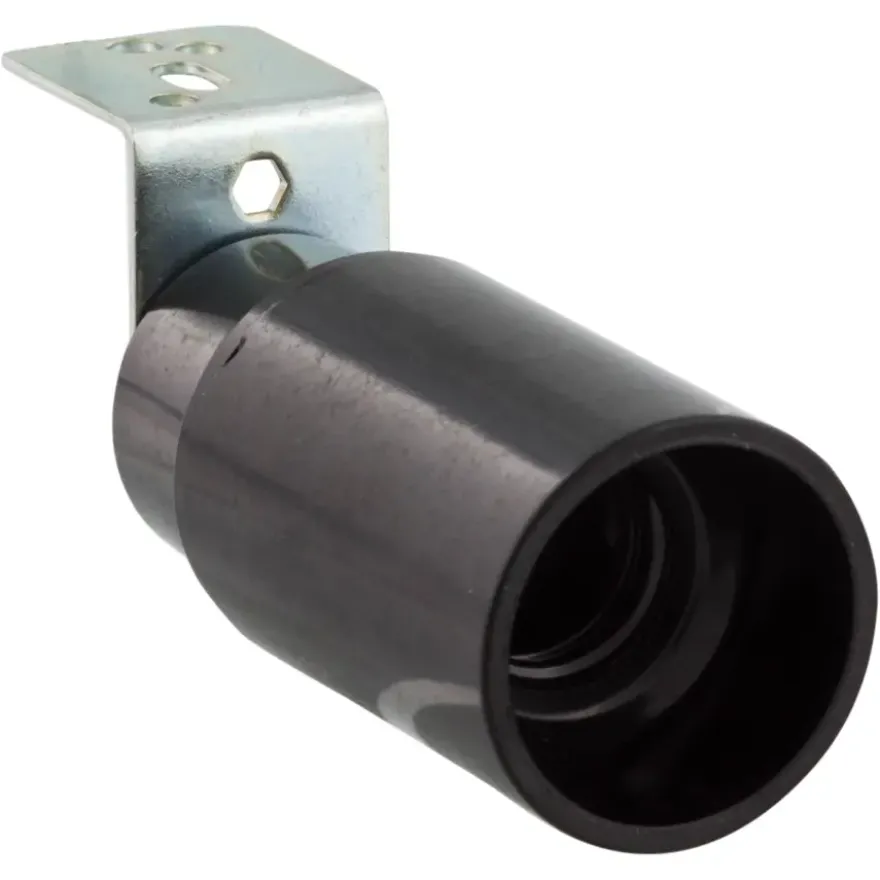 Handson lampfitting E14 haakse beugel zwart