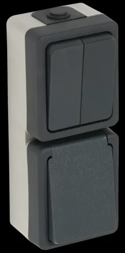 Handson opbouw combinatie stopcontact/serie schakelaar spatwaterdicht