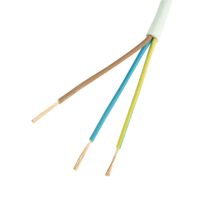 Handson Stroomkabel PVC Rond 3 x1 mm² 5 Meter Wit