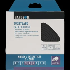 Handson tochtband P-profiel EPDM rubber antraciet 3 meter 2 stuks