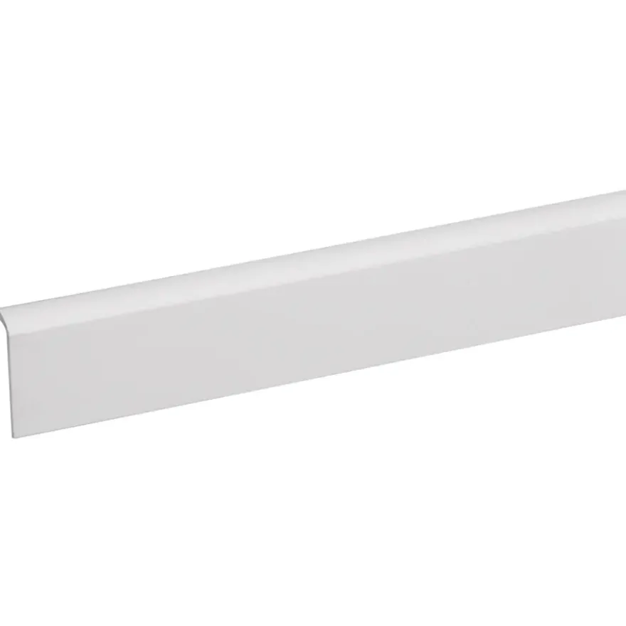 Hockeystickprofiel kunststof wit 8x21 mm lengte 260 cm
