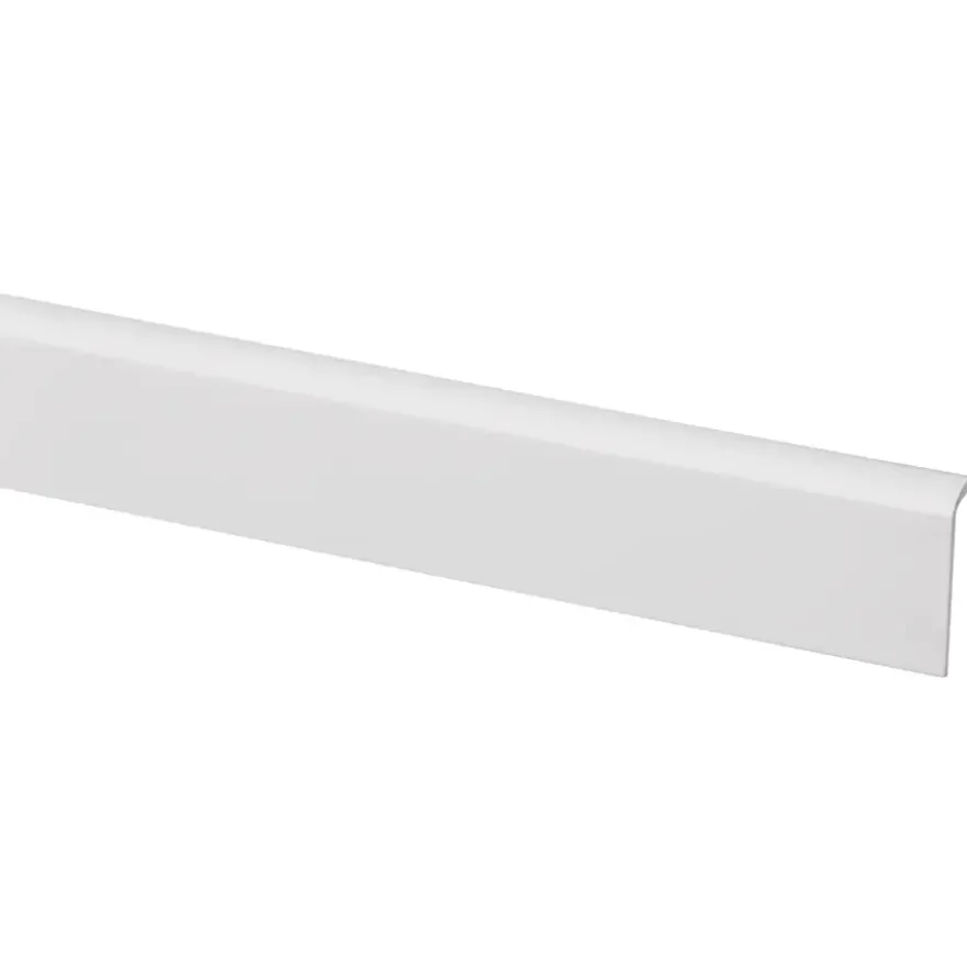 Hockeystickprofiel kunststof wit 8x21 mm lengte 260 cm