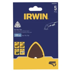 Irwin schuurvel driekhoek 95 x 95 mm zelfhechtend K180, 5 stuks