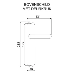 Karwei deurkruk set Eros ovaal blind schild zwart aluminium