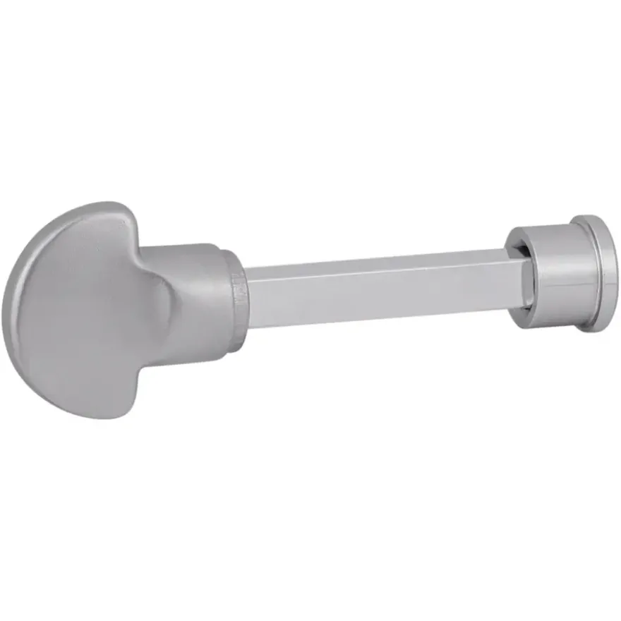 Karwei deurkruk set Stefanie ovaal schild vrij-bezet sluiting 63/8 mm RVS look aluminium