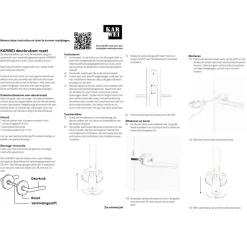Karwei deurkruk set Stefano rond rozet zwart aluminium
