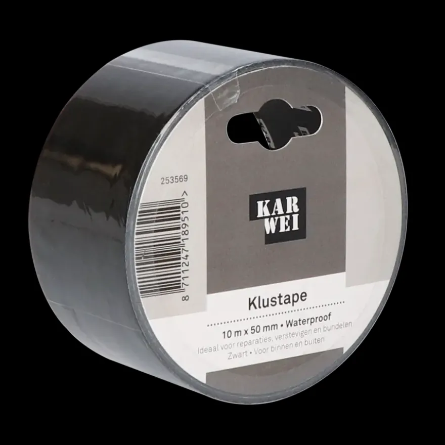 KARWEI klus- en reparatietape zwart 10 m x 50 mm