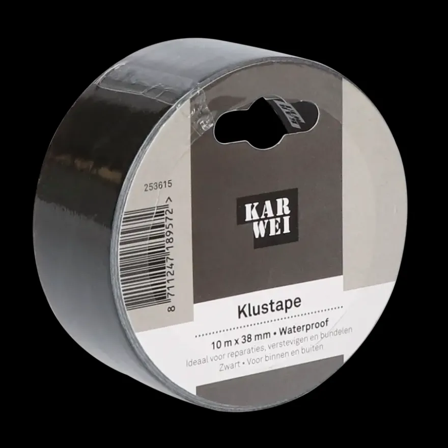 KARWEI klus- en reparatietape zwart 10 m x 38 mm