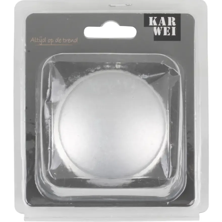 Karwei knopkruk rond rozet aluminium