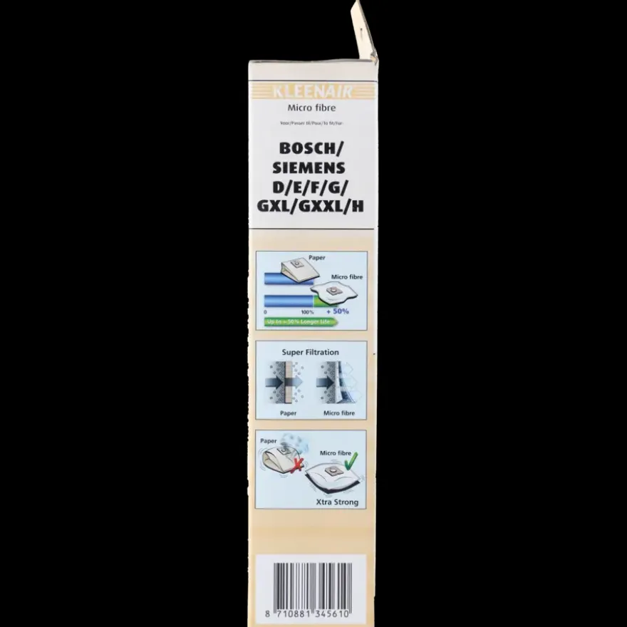 Kleenair stofzuigerzak Bosch/Siemens BS-7 5 stuks + 1 filter