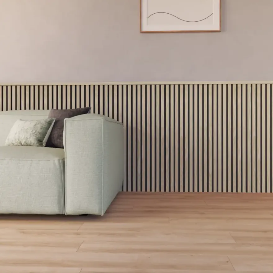 Kleurstaal lattenwand Decowall Acoustic eiken 25x30cm