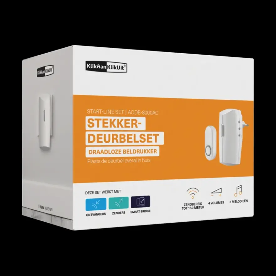 KlikAanKlikUit Plug-in draadloze deurbelset ACDB-8000AC