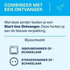 KlikAanKlikUit Wandschakelaar Dubbel AGST-8802 Grijs Buiten