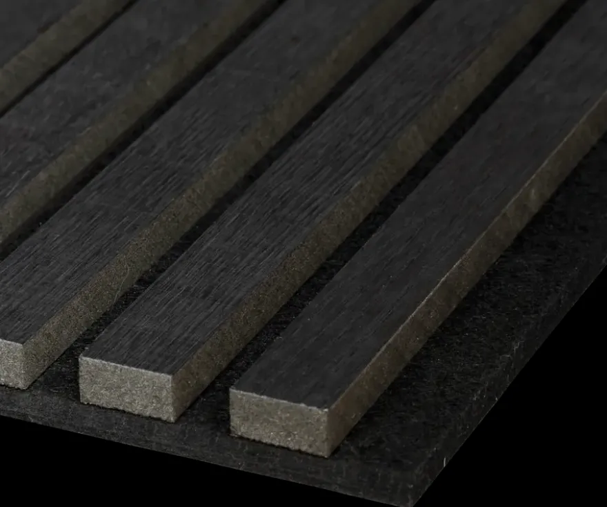 Lattenwand zwart eiken 300x60,5 cm, dikte 22mm