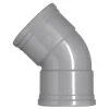 Martens PVC bocht 45° grijs 2x manchet 110 mm