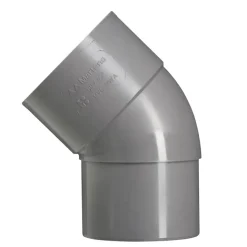 Martens PVC bocht 45° grijs mof/verjongd 60 mm