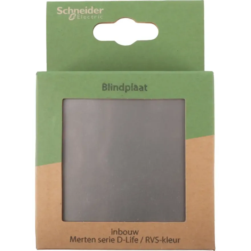 Merten D-Life blindplaat edelstaal