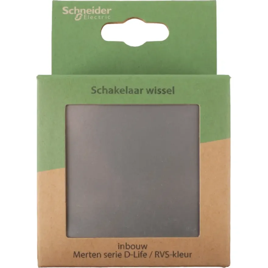 Merten D-Life inbouw wisselschakelaar edelstaal
