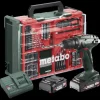 Metabo 18V accuboormachine BS18 incl. 2 accu's 2.0Ah + lader en accessoire-set in koffer