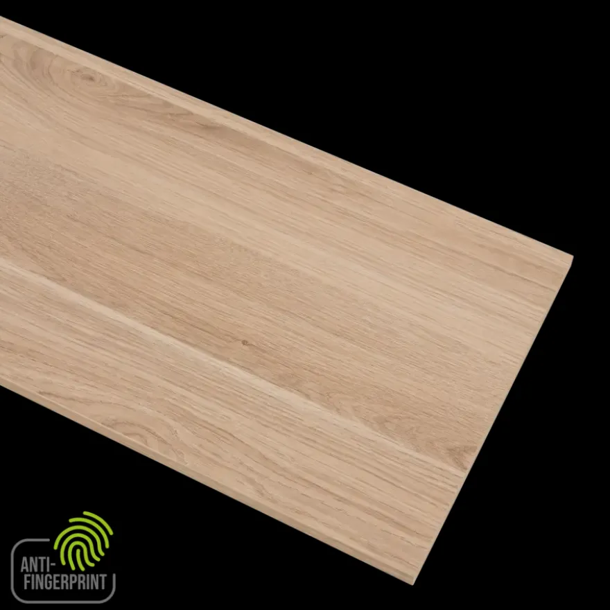 Meubelpaneel gebleekt eiken ABS fingerprint proof 240x60 cm 18 mm