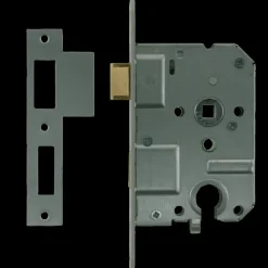 NEMEF 1200 serie insteekcilinderslot binnendeur met wit gelakte voorplaat Doorn 50mm PC 55mm