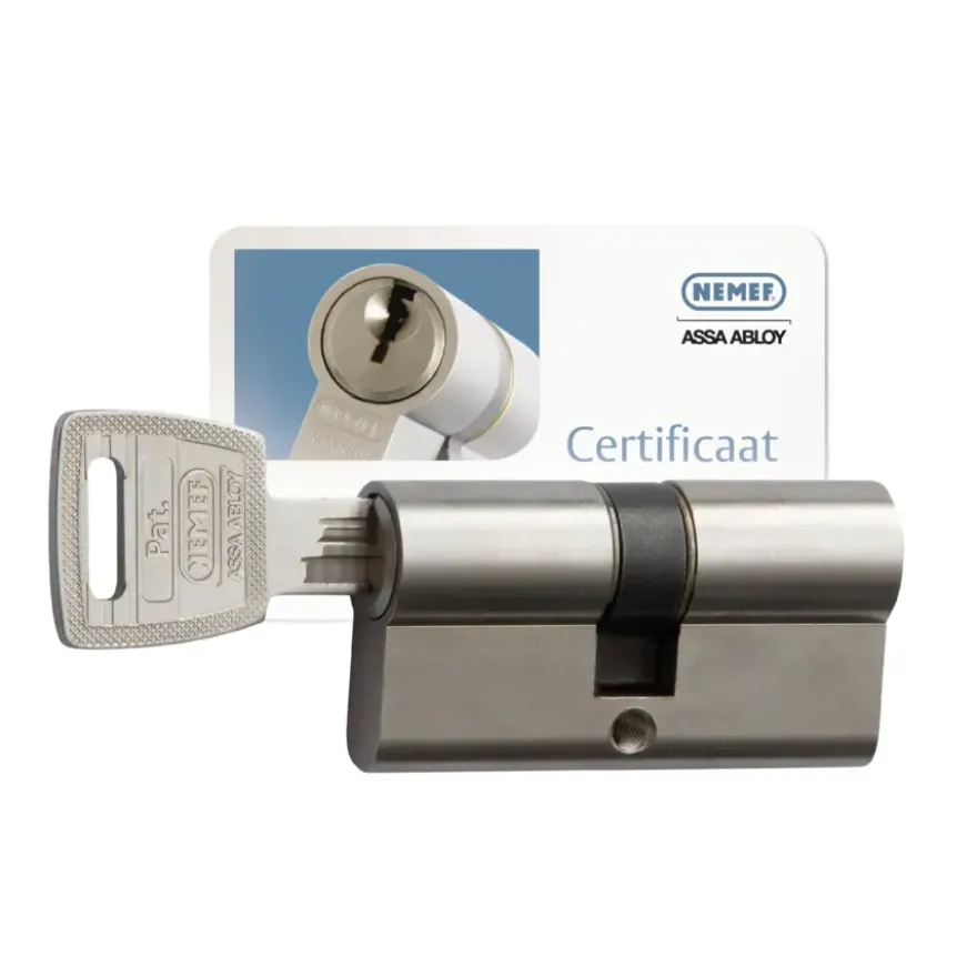 NEMEF veiligheidscilinder NF3+ 30/30 mm SKG 3-sterren gelijksluitend (4 stuks)
