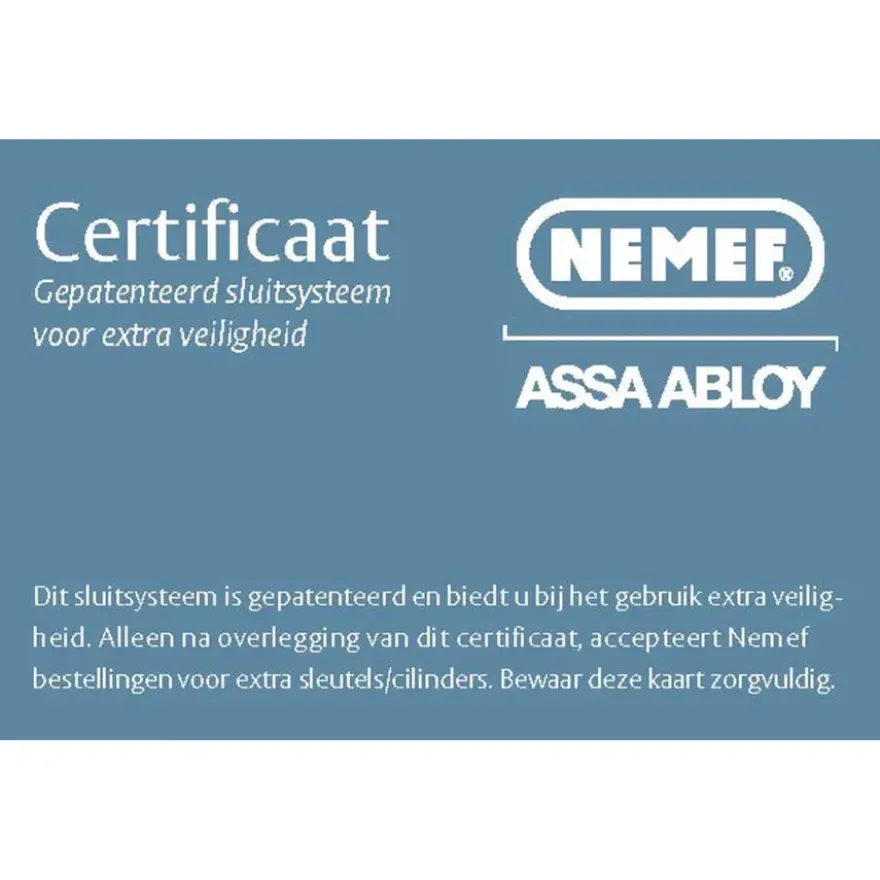 NEMEF veiligheidscilinder NF3+ 30/30 mm SKG 3-sterren gelijksluitend (4 stuks)