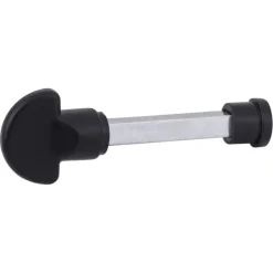 OK deurkruk set Blok recht schild vrij-bezet sluiting 63/8 mm zwart aluminium
