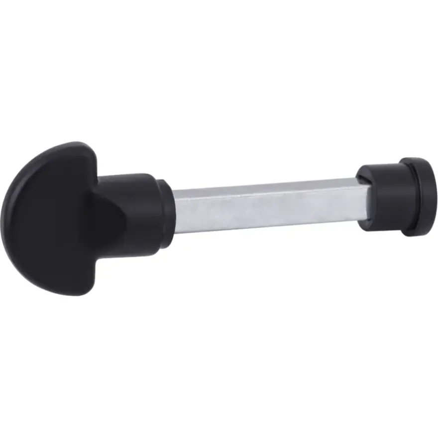 Ok deurkrukset Ovaal kortschild WC 63/8mm aluminium zwart