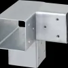 Paalverbinder voor pergola hoekstuk 3-kants 7x7 cm gegalvaniseerd