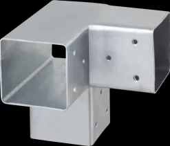 Paalverbinder voor pergola hoekstuk 3-kants 7x7 cm gegalvaniseerd