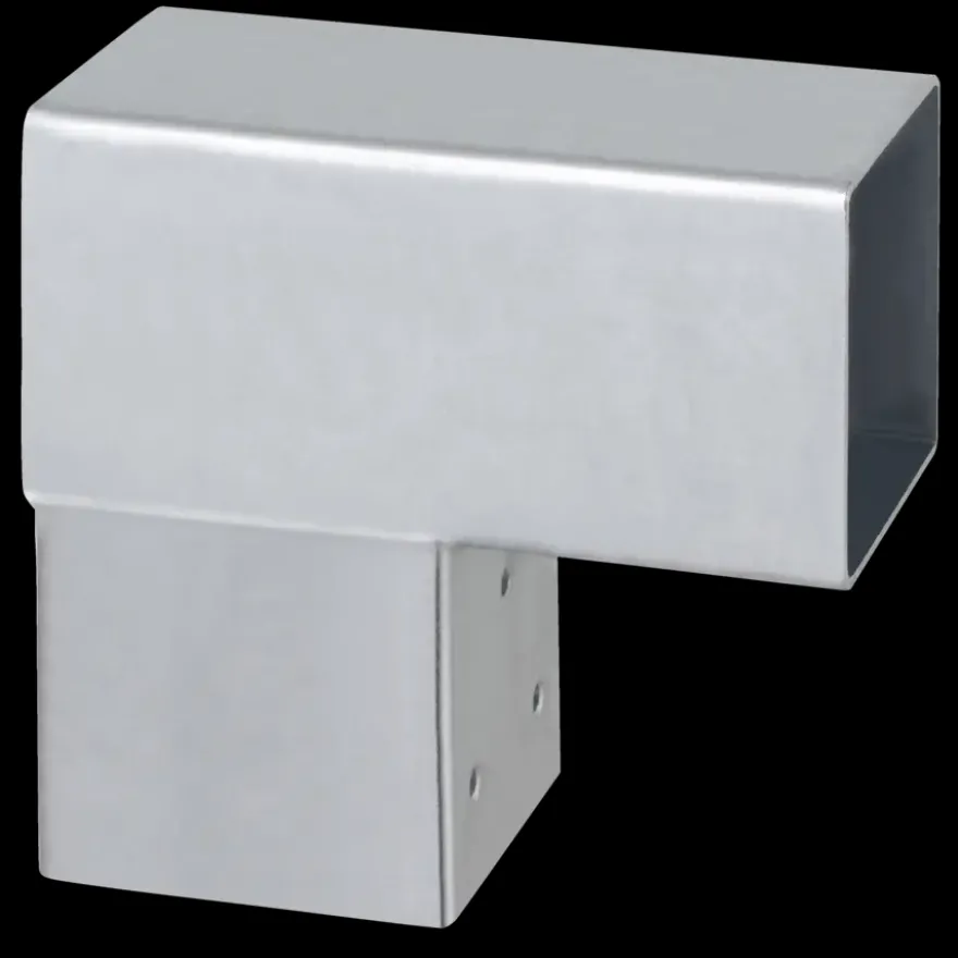 Paalverbinder voor pergola hoekstuk 2-kants 7x7 cm gegalvaniseerd