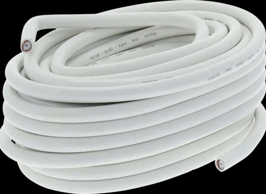 Q-Link coax kabel 20 meter wit kabelkeur