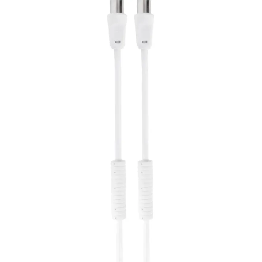 Q-Link coax kabel 3CV2 HF stekker recht 10 meter wit