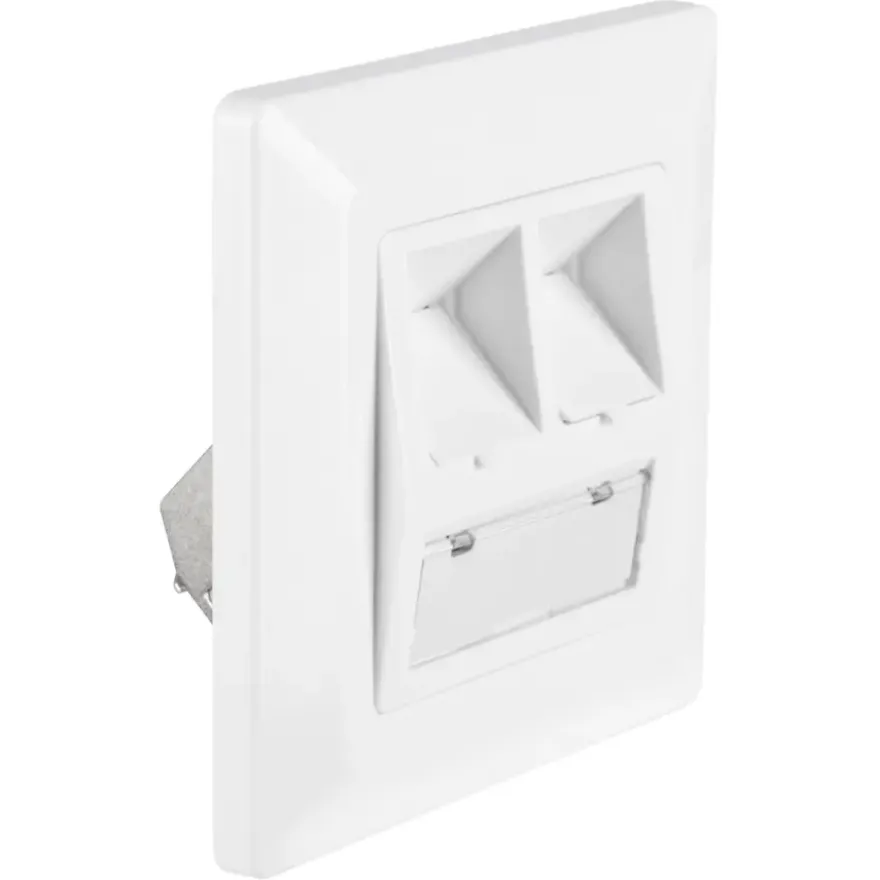 Q-Link FTP contactdoos CAT7 inbouw dubbelvoudig 8 polig RJ45