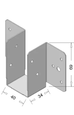 Regeldrager 40 mm zwart