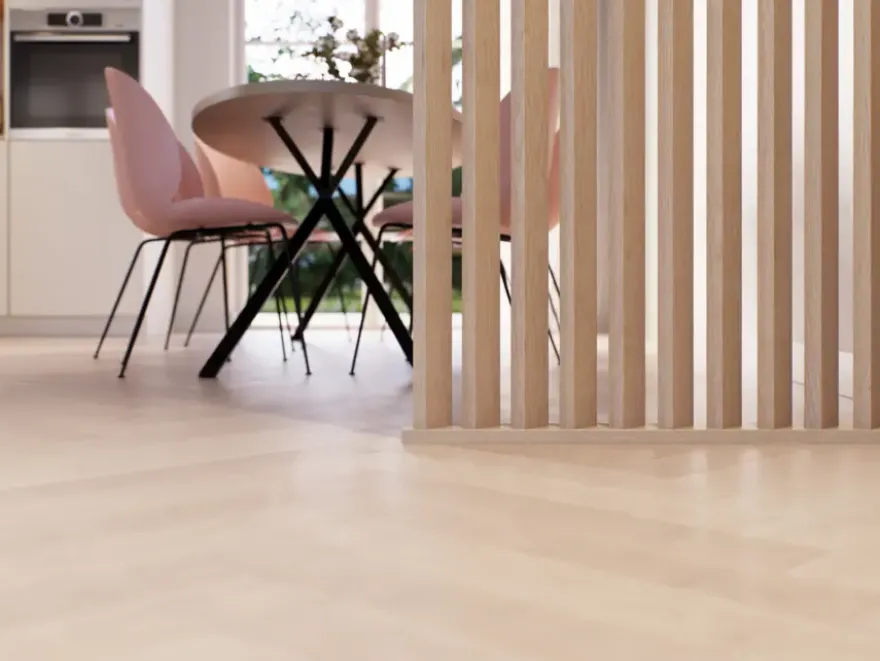 Roomdivider spijlen MDF natuur eiken 4 stuks