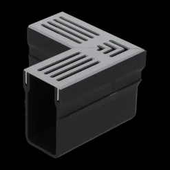 RS hoek voor afvoergoot grijs aluminium