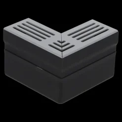 RS hoek voor afvoergoot grijs aluminium