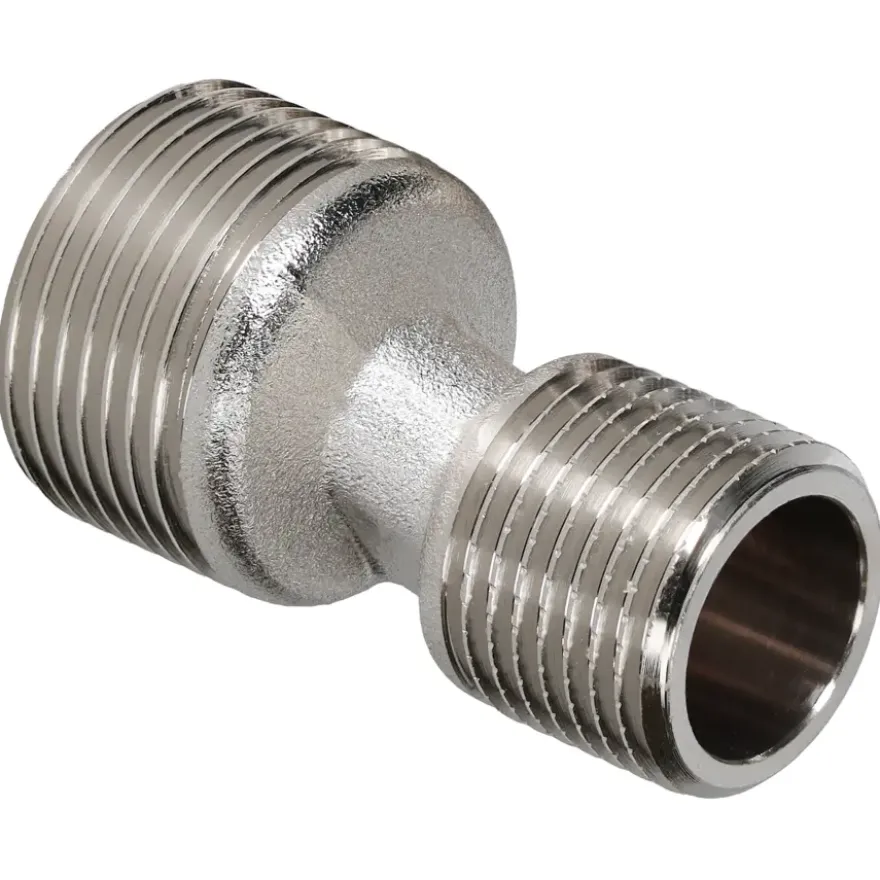 Sanivesk S-Koppeling 3/4"Mx1/2"M Chroom 2 stuks